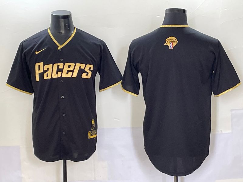 Men 2025 Indiana Pacers Blank Black Joint Name NBA Jersey style 10